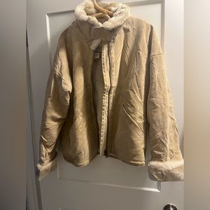 Sequence genuine leather beige jacket